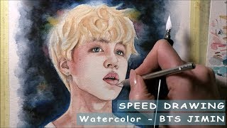 [Watercolor Speed Drawing] BTS JIMIN / 방탄소년단 지민 - Serendipity theme