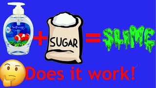 Hand Soap and Sugar Slime, No Glue Clear Slime with Hand Soap and Sugar, 2 ingredients Clear Slime