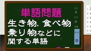 ♨韓国語 初級 単語 ⑨　≪韓⇒日≫ 生き物、食べ物、乗り物などに関する単語