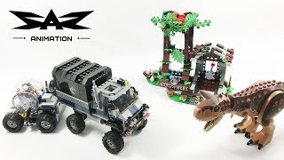 Lego Jurassic World 75929 Carnotaurus Gyrosphere Escape - Stop Motion Review