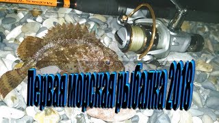 Рокфишинг. Первая морская рыбалка 2018.  Ночная рыбалка на Черном море.  Ёрш, скорпена