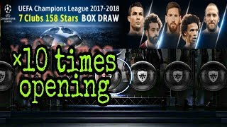UEFA Champions League 2017-2018 7 Clubs 158 Stars BOX DRAW | Pes 2018 | pack opening