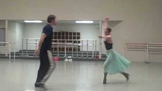 Cincinnati Ballet's Kristi Capps & Anthony Krutzkamp rehearse Sinatra Suite