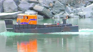 RC LCM 3 TRUCK RESCUE! HEAVY RC VEHICLES WORK AT THE LUCAS RIVER! FANTASTIC RC ACTION 2019