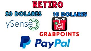 Retiro en Ysense 50 dolares | Retiro Grabpoints 10 dolares | Paginas de Encuestas y Tareas | Paypal