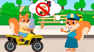 Famille d'Écureuil - Un Policier Attrape Un Intrus Animé 2020 en Français
