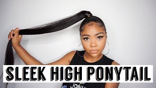 EASY Slick High Ponytail Tutorial ♡ ft. unice hair