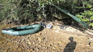 パックラフトで釣りして離島に渡ってキャンプしたよ！