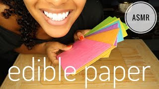 ASMR Edible Paper | SOFT CRUNCH + CHEWY EATING SOUNDS + RIPPING | No Talking
