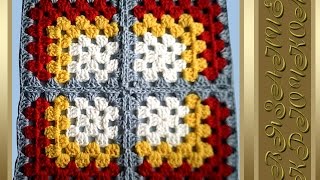 Соединение квадратных мотивов в процессе вязания. Вязание крючком для начинающих. Видео-урок