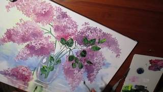Научиться рисовать сирень масляными красками.