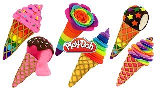 DIY Making Play Doh Waffle Cone Ice Cream