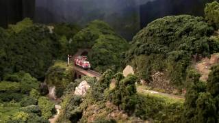 50系客車ＤＥ10牽引　Ｎゲージレイアウト　Model Railroad　Japanese locomotive