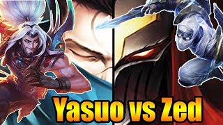 YASUO vs ZED - SKILL MATCHUP - Leaug of Legends Gameplay