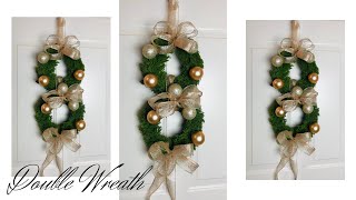 Christmas Glam Double Wreath DIY