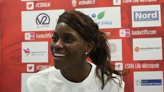 Réactions de Johanne Gomis après la victoire de Villeneuve-d'Ascq sur Basket Landes 84-51 en LFB
