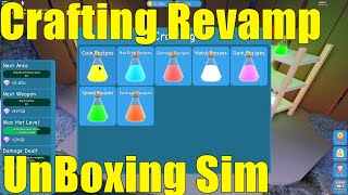 How to Craft in the NEW Crafting Revamp in UnBoxing Simulator + New Code