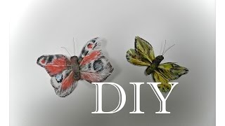DIY: Kак cделать бабочку из пёрышек