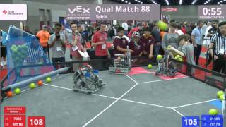 VEX Worlds 2016 - VRC Middle School - Spirit - Qual 88 (7035 4951B) 234 vs 270 (2148A 7917A)