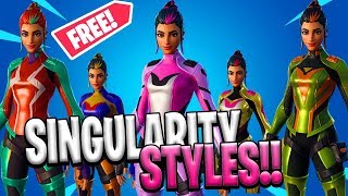 *NEW* Fortnite: 5 Selectable Styles For Singularity Skin Season 9 (Secret Skin Colors)