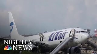 One Dead, 18 Injured After Fiery Russian Plane Crash | NBC Nightly News