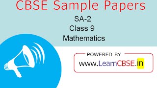sample question paper for class 9 cbse sa2 maths Paper 1 q24