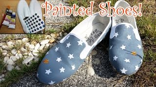 DIY Custom Hand Painted Canvas Shoes! เพ้นท์รองเท้าใส่เอง