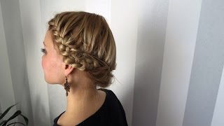 Как плести косичку по кругу. Схема - How to weave braid around. scheme