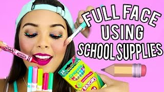 FULL FACE USING ONLY SCHOOL SUPPLIES Challenge! NataliesOutlet