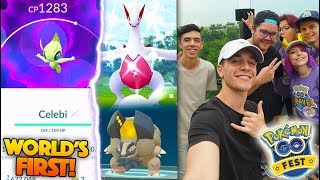 CELEBI IS HERE IN POKÉMON GO! Catching NEW POKÉMON GO FEST MONS! Shiny Minun, Alolan Golem + MORE!