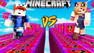 SZALONY WYŚCIG! - TAJEMNICZE LUCKY BLOCKI MINECRAFT! (Lucky Block Race) | Vito vs Bella
