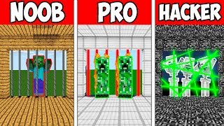 Minecraft NOOB vs PRO vs HACKER : SECURITY BLOCK DOORS in Minecraft Animation