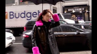 Supermodel Bella Hadid running errands in New York City.