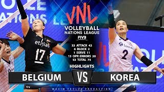 Belgium vs Korea | Highlights | Women's VNL 2019
