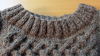 Вязание горловины спицами. Кеттельный шов. How to sew a seam in knitting