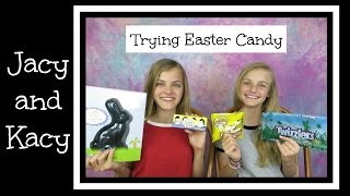 Trying Easter Candy ~ Jacy and Kacy