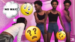 BOYFRIEND TRYING OUT GIRLFRIEND CLOTHES ** HE STRIP?**