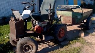 Простой самодельный минитрактор из мотоблока МТЗ: обзор конструкции трактора