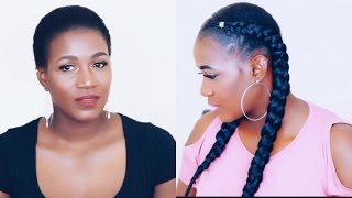 HOW TO | CROCHET FEED IN BRAIDS ON VERY SHORT NATURAL HAIR
