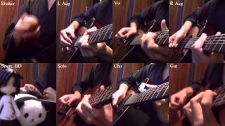"Karakuri Pierrot" by Osamuraisan 「からくりピエロ」アコギとかでボサノバしてみた【一人八役】