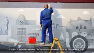 Un mural sobre el vino, que puedes visitar en Bodegas Sonsierra (English Subtitles)