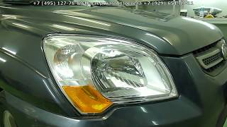 Kia Sportage II ремонт фар  Замена стекла фар на Киа Спортейдж 2