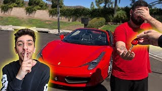I stole his car.. then surprised him with his DREAM SUPER CAR!!