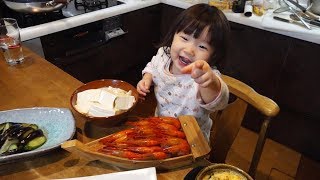 【 焼肉寿司 】 家族ごはん作る。Dinner scenery of Japanese family
