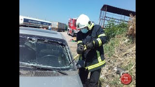 Bezbjedan rad sa auto staklima na intervenciji - Vatrogasci Prijedor, 22.06.2017.
