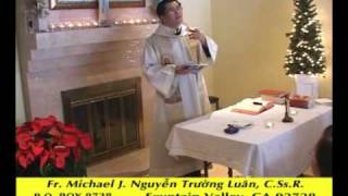 Tĩnh tâm với Chúa Thương Xót tại tư gia, ngày13-12-2008. Cha  Nguyễn Trường Luân