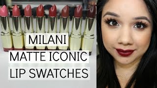NEW 2017 Milani Moisture Matte Lipstick | Lip Swatches