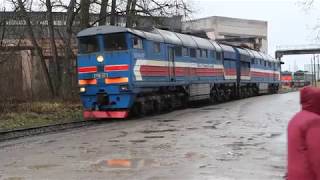 Тепловоз 2ТЭ116-876 на путях ПТОЛ – Псков-Товарный
