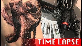 Realistic Octopus - Tattoo time lapse