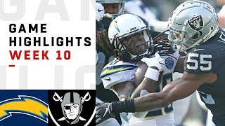 Chargers vs. Raiders Week 10 Highlights | NFL 2018